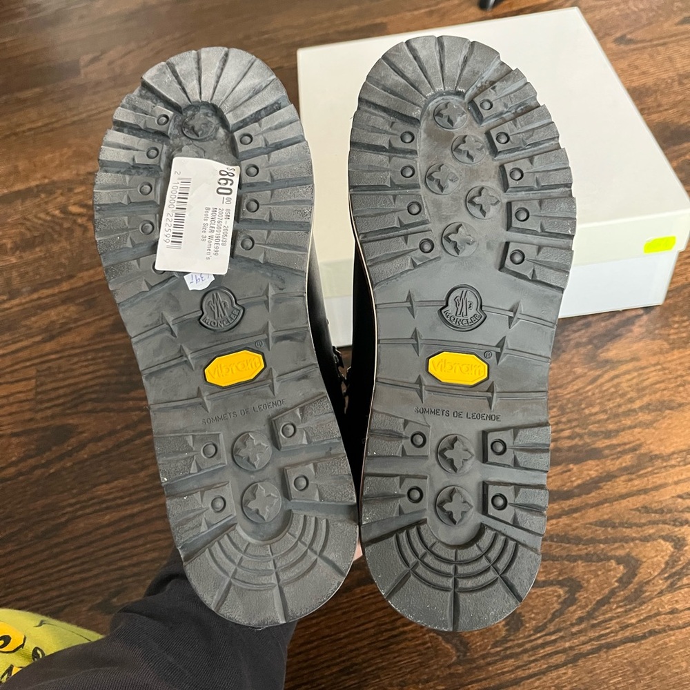 NWT Moncler Blanche Hiking Boots Black 38 - Picture 5 of 6